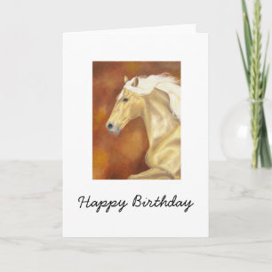 Palomino Horse Birthday Card