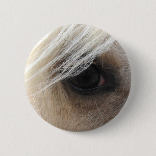 Palomino Horse Eye 6 Cm Round Badge