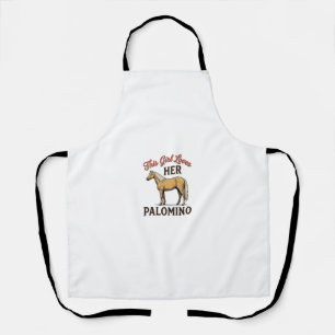 Palomino Horse Lover Vintage Engraving T-Shirt_1 Apron