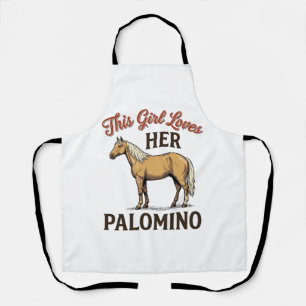 Palomino Horse Lover Vintage Engraving T-Shirt_1 Apron