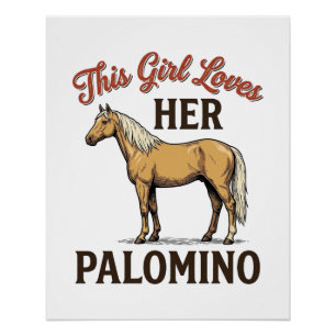Palomino Horse Lover Vintage Engraving T-Shirt_1 Poster