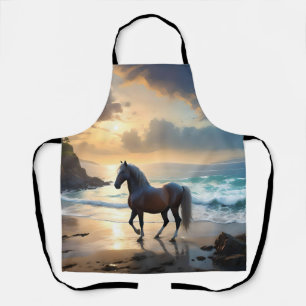 Palomino Horse On The Beach,  Apron