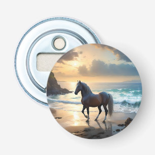 Palomino Horse On The Beach, Bottle Opener
