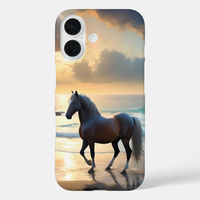 Palomino Horse On The Beach,  Case-Mate iPhone Case (Back)
