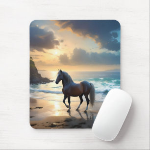 Palomino Horse On The Beach, Mouse Pad