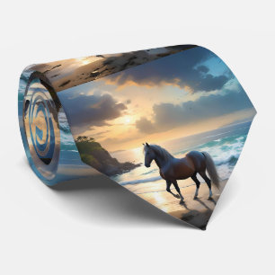 Palomino Horse On The Beach, Tie