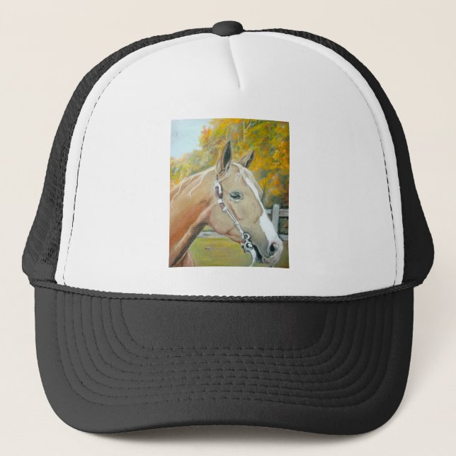 Palomino, Horse pastel Trucker Hat (Front)