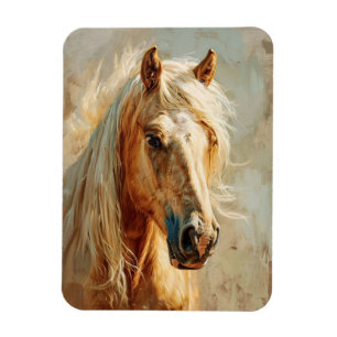 Palomino Horse Portrait Flexible Magnet