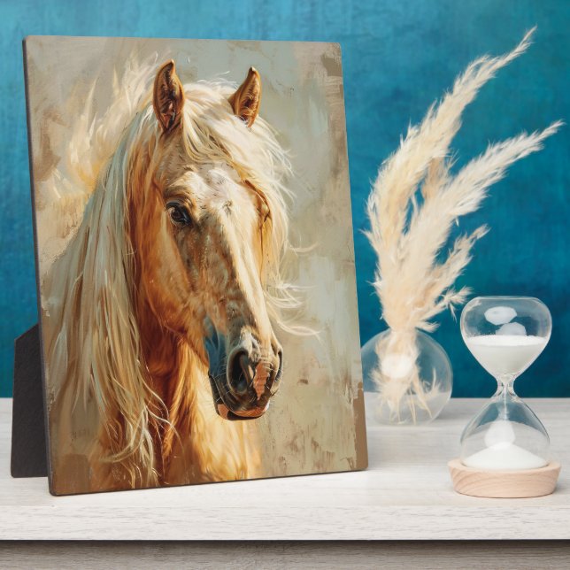 Palomino Horse Portrait Plaque (Side)