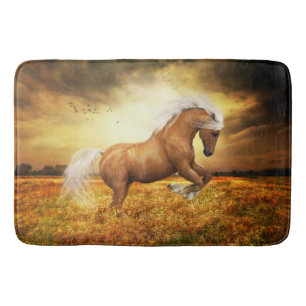 Palomino Horse rearing bath mat