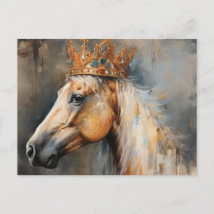 Palomino Horse With a Crown Postcard