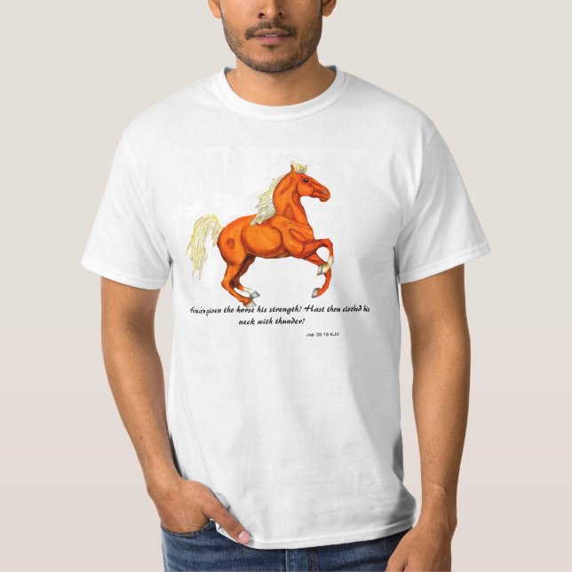 Palomino Horse with Scripture Shirt (Front)
