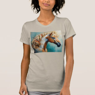 Palomino Paint Mustang Portrait T-Shirt