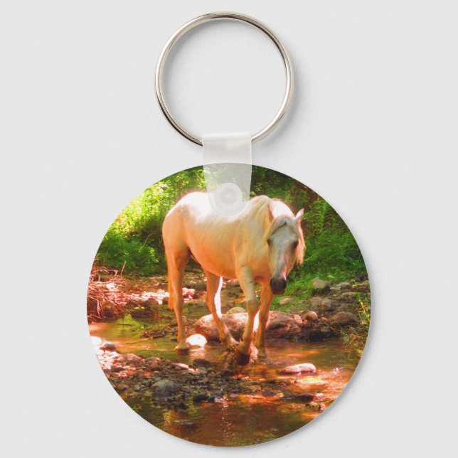 Palomino Quarter Horse Key Ring (Front)