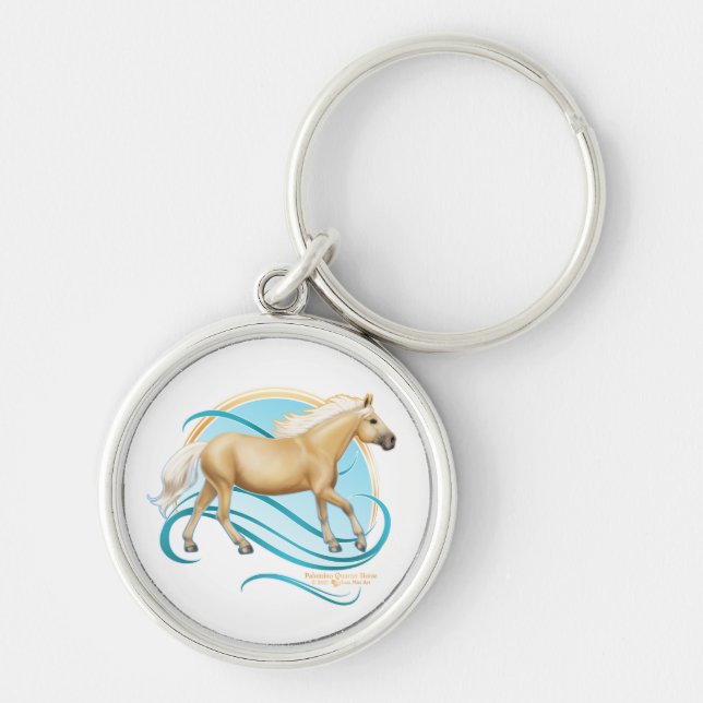 Palomino Quarter Horse Key Ring (Front)
