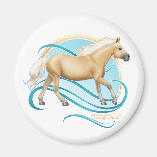 Palomino Quarter Horse Magnet (Front)