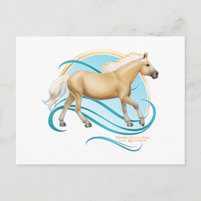 Palomino Quarter Horse Postcard (Front)