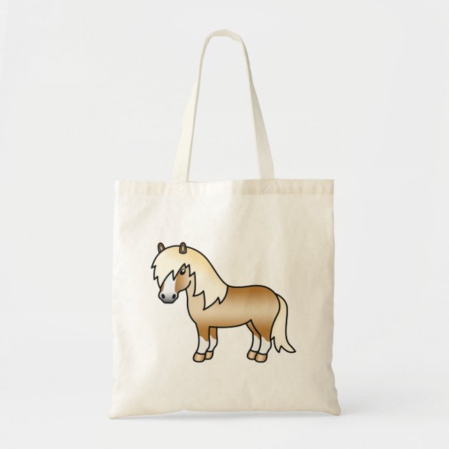 Palomino Shetland Pony Cute Cartoon Illustration Tote Bag (Front)