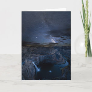 Palouse Falls Park & Milky Way Washington State Card
