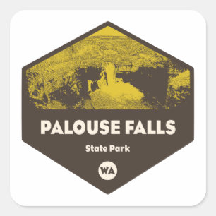 Palouse Falls State Park Washington Square Sticker