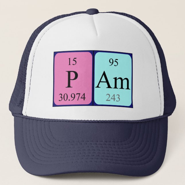 Pam periodic table name hat (Front)