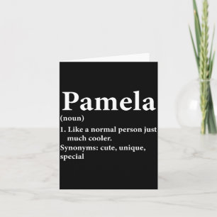 Pamela Name Definition Funny D Card