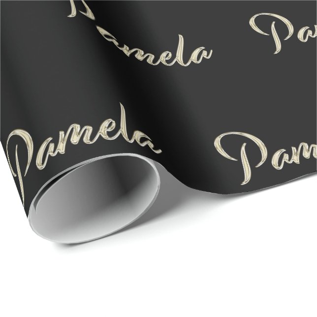 Pamela white gold gift wrapping paper (Roll Corner)