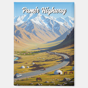 Pamir Highway Tajikistan Travel Magnet