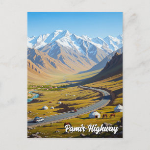 Pamir Highway Tajikistan Travel  Postcard