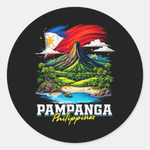 Pampanga Philippines Souvenir Filipino Flag  Classic Round Sticker