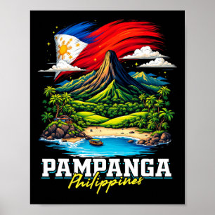 Pampanga Philippines Souvenir Filipino Flag  Poster