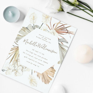 Pampas Boho Desert Wedding Bridal Shower Invitation