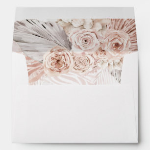 pampas boho flowers envelope