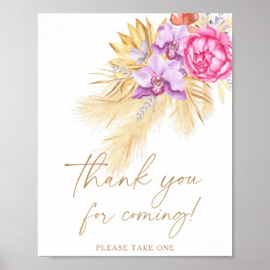 Pampas boho grass - Thank you for coming Poster