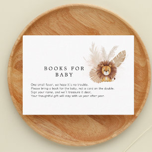 Pampas cute Lion baby shower  Enclosure Card