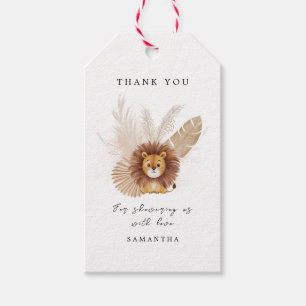 Pampas cute Lion baby shower  Gift Tags