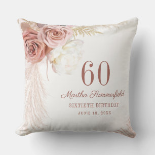 Pampas Grass  60th Birthday Keepsake Cushion
