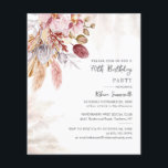 Pampas Grass 70th Birthday Party Chic Invitation<br><div class="desc">Pampas Grass Boho 70th Birthday Party Invitation featuring earthy tan colours and off-white greenery floral arrangements with pampas grass and a modern calligraphy script lettering. Perfect for other special milestone events. Easily customise this modern template by clicking the "Personalise" button</div>