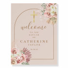 Pampas Grass Arch Baptism Welcome Sign