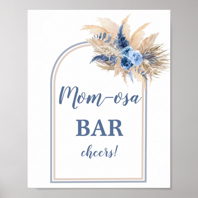 Pampas Grass Arch Momosa Bar Boy sign (Front)