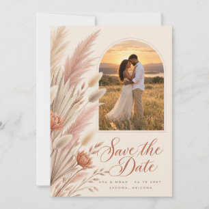 Pampas Grass Arch Photo Save the Date