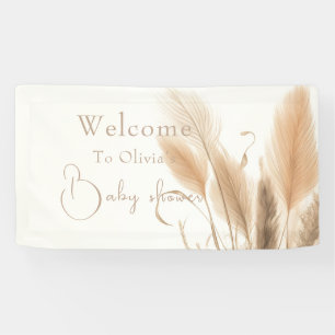 Pampas grass Baby shower Banner
