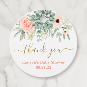 Pampas Grass Baby Shower Favour Tags