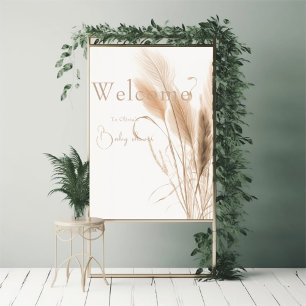 Pampas grass Baby shower Poster
