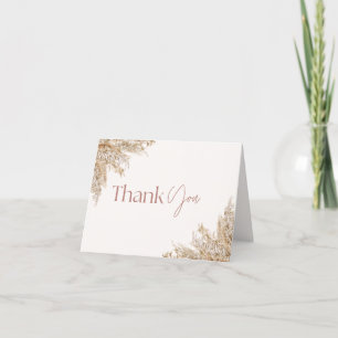 Pampas Grass Baby Shower Thank You Card Neutral