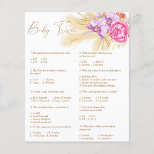 Pampas grass - Baby Trivia   Baby Shower Game