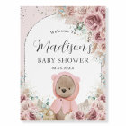 Pampas Grass Blush Floral Cute Teddy Bear Arch 