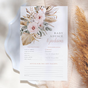 Pampas Grass Boho Baby Shower Advice & Predictions
