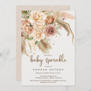 Pampas grass boho baby sprinkle bohemian desert invitation