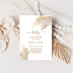 Pampas Grass Boho Chic Baby Shower Invitation<br><div class="desc">Pampas grass dried tropical palms Baby shower invitation</div>